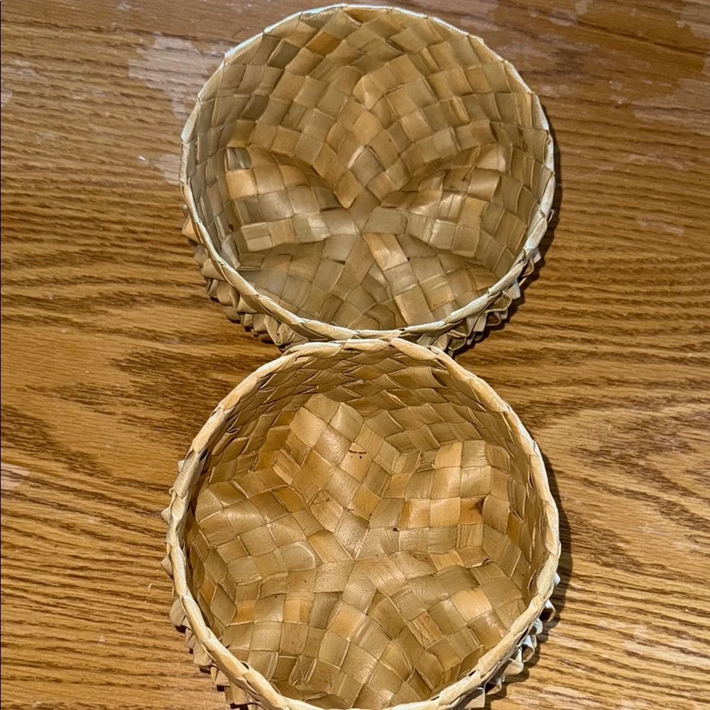 Lauhala small star pointed Woven lauhala Hawaiian Basket